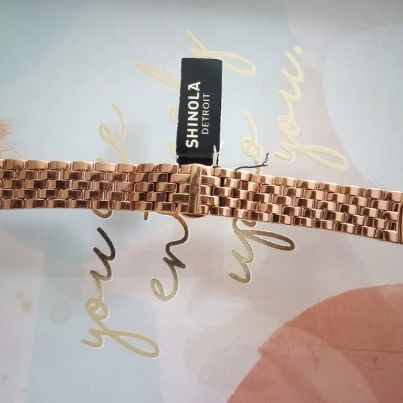 ROSE GOLD 5-LINK Shinola Watch METAL BRACELET 20MM MSRP $275